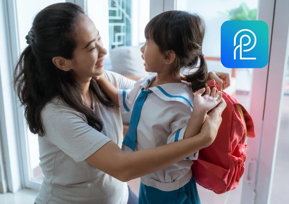 A teacher and family using ParentLINK.